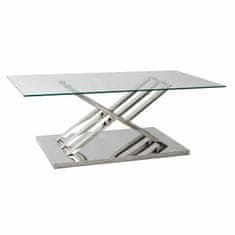 DKD Home Decor Stranska mizica DKD Home Decor Crystal Steel Silver (120 x 60 x 43 cm)