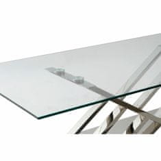 DKD Home Decor Stranska mizica DKD Home Decor Crystal Steel Silver (120 x 60 x 43 cm)
