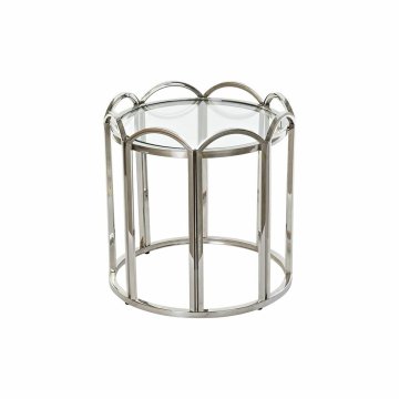 DKD Home Decor Stranska mizica DKD Home Decor Crystal Silver Metal (55 x 55 x 55 cm)