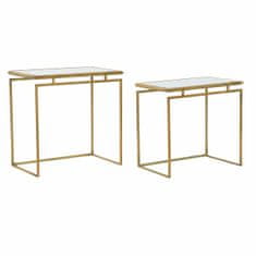 DKD Home Decor Stranska mizica DKD Home Decor Mirror Metal Light Copper (55 x 34 x 55 cm) (2 kosa)