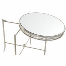 DKD Home Decor Stranska mizica DKD Home Decor Silver Metal Mirror 56 x 56 x 56 cm