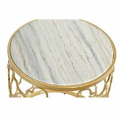DKD Home Decor Stranska mizica DKD Home Decor Silver Metal White Marble (48 x 48 x 57 cm) (2 kosa) (40 x 40 x 46 cm)