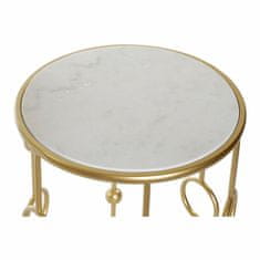 DKD Home Decor stranska miza, kovina/marmor, 2 kosa