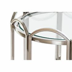 DKD Home Decor Stranska mizica DKD Home Decor Crystal Silver Metal (55 x 55 x 55 cm)