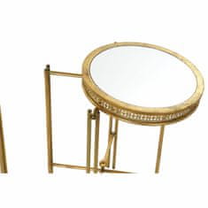 DKD Home Decor stranska miza, ogledalo/kovina, bakrena, 39 x 39 x 59 cm, 2 kosa
