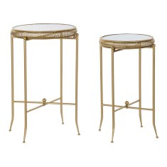 DKD Home Decor Stranska mizica DKD Home Decor 42 x 42 x 65,5 cm Zlata kovina MDF les