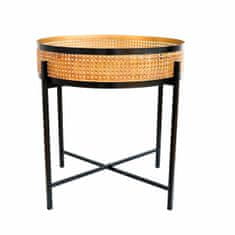 DKD Home Decor Stranska mizica DKD Home Decor Black Golden Metal 60 x 60 x 60 cm