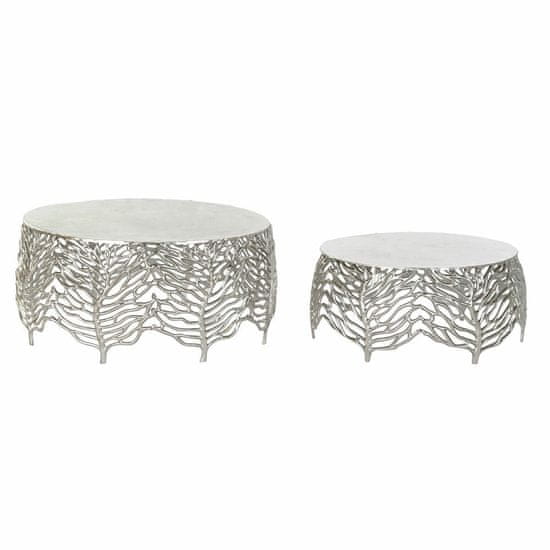 DKD Home Decor Stranska mizica DKD Home Decor Aluminij (2 kosa) (52 x 52 x 25 cm) (63,5 x 63,5 x 30,5 cm)