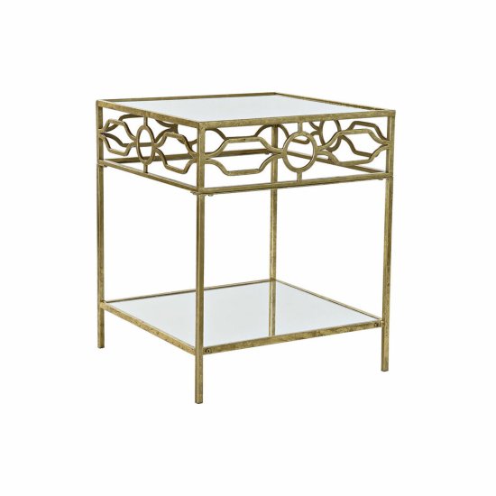 DKD Home Decor Stranska mizica DKD Home Decor Mirror Golden Metal (50 x 50 x 60 cm)