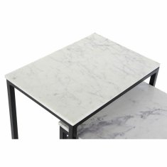 DKD Home Decor Komplet 3 miz DKD Home Decor Bela Črna 50 x 35 x 60,5 cm