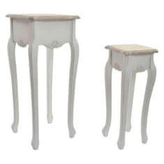 DKD Home Decor Stranska mizica DKD Home Decor Versalles Fir Wood White 35 x 35 x 80 cm