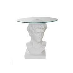 DKD Home Decor Stranska mizica DKD Home Decor Crystal White Resin (51 x 51 x 51 cm)