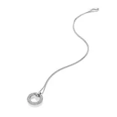Hot Diamonds Forever DP901 bleščeča srebrna ogrlica z diamantnim topazom (verižica, obesek)