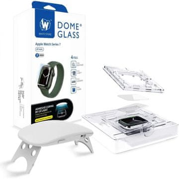 slomart kaljeno steklo whitestone dome glass 2-pack bezel apple watch 7 (41mm) prozor