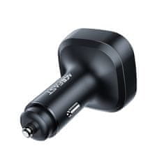 AceFast Avtomobilski polnilnik z zaslonom 2x USB-C 1x USB 101 W Power Delivery QC 4.0 črn