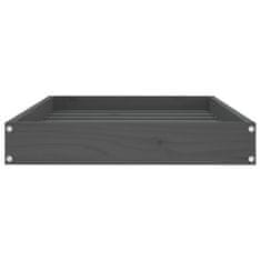 Vidaxl Pasja postelja siv 71,5x54x9 cm trdna borovina