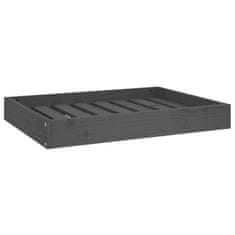 Vidaxl Pasja postelja siv 71,5x54x9 cm trdna borovina