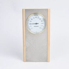 Topsauna Savna set - Vedro, zajemalka, termometer, peščena ura, les/aluminij - bela