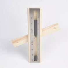 Topsauna Savna set - Vedro, zajemalka, termometer, peščena ura, les/aluminij - bela