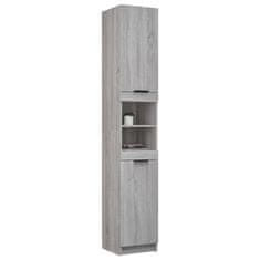 Vidaxl Kopalniška omarica siva sonoma 32x34x188,5 cm konstruiran les
