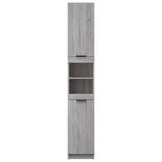 Vidaxl Kopalniška omarica siva sonoma 32x34x188,5 cm konstruiran les