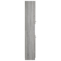 Vidaxl Kopalniška omarica siva sonoma 32x34x188,5 cm konstruiran les
