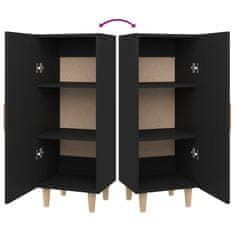 Vidaxl Komoda črna 34,5x34x90 cm konstruiran les