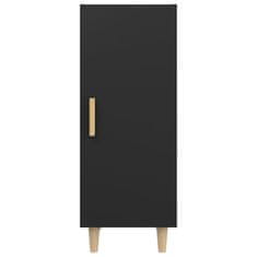 Vidaxl Komoda črna 34,5x34x90 cm konstruiran les