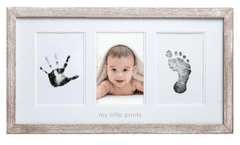 Babyprints rustikalni stenski okvir, dvojni odtis in slika