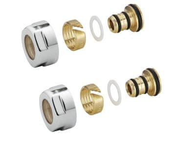 SAPHO Aluminij-PEX Priključek, 16mm, Mat Nerjaveče Jeklo