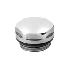 AQUALINE SAPHO Kromirana Radiatorska Zaslepka 1/2", Eleganten Dodatek za Modernizacijo Ogrevanja