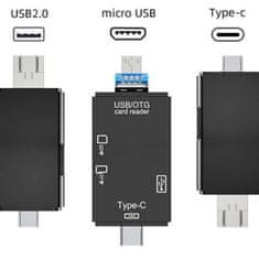 Verkgroup 3v1 SD microSD čitalec pomnilniških kartic USB 3.0 C tape 480Mb/s