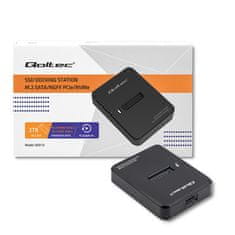 Qoltec Priklopna postaja Qoltec SSD M.2 SATA/PCIe | NGFF/NVMe | USB 3.1