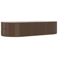 Vidaxl Visoka greda rjava 291x140x68 cm cinkano jeklo