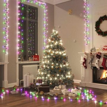 Vidaxl vidaXL LED verižna svetilka, 400 diod, gosto razporejene, pastelne barve, 13 m, PVC