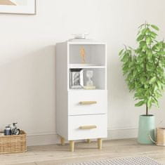 Vidaxl Komoda bela 34,5x34x90 cm konstruiran les