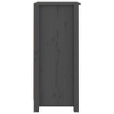 Vidaxl Komoda 2 kosa siva 40x35x80 cm trdna borovina