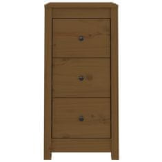 Vidaxl Komoda 2 kosa medeno rjava 40x35x80 cm trdna borovina