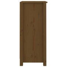 Vidaxl Komoda 2 kosa medeno rjava 40x35x80 cm trdna borovina