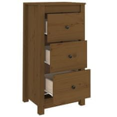 Vidaxl Komoda 2 kosa medeno rjava 40x35x80 cm trdna borovina