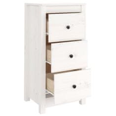 Vidaxl Komoda 2 kosa bela 40x35x80 cm trdna borovina