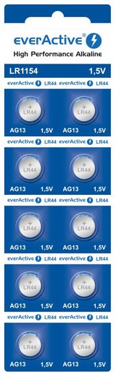 Ikonka Aga Baterije EverActive Alkaline G13 LR44 LR1154 10 kosov