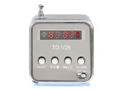 Ikonka Aga Polnilni prenosni radio Bluetooth LCD zvočnik TD-V26
