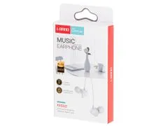 L-BRNO Ožičene slušalke za ušesa tipa c bele barve