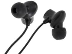 L-BRNO Žične slušalke za ušesa tipa c črne barve