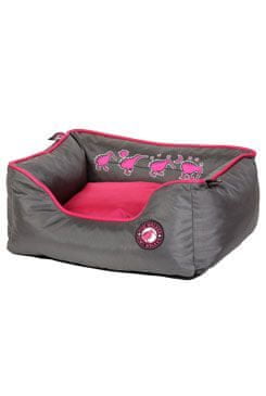 Tekoča kavč postelja S roza-siva KW