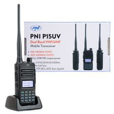 PNI Prenosna VHF / UHF radijska postaja P15UV dual band, z baterijo 1500mAh