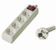 OEM Podaljševalni kabel 230V, 3 m, 4 vtičnice + stikalo
