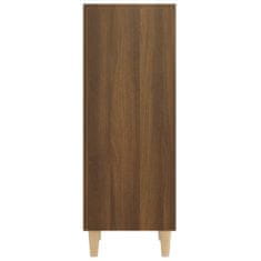 Greatstore Komoda rjavi hrast 34,5x32,5x90 cm konstruiran les