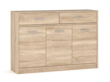 KONDELA Teyo 3D2S trovratna komoda